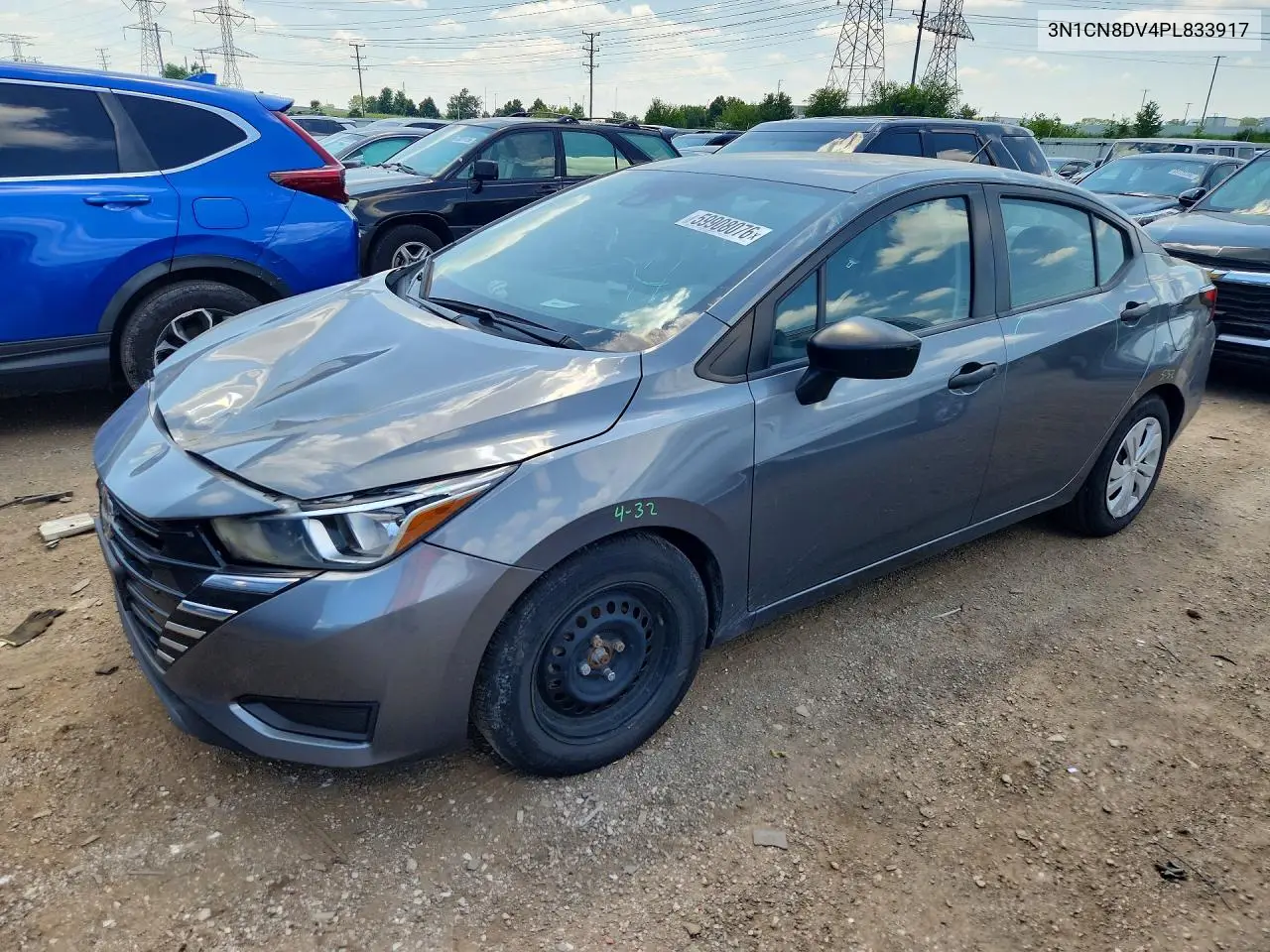 2023 Nissan Versa S VIN: 3N1CN8DV4PL833917 Lot: 59908076