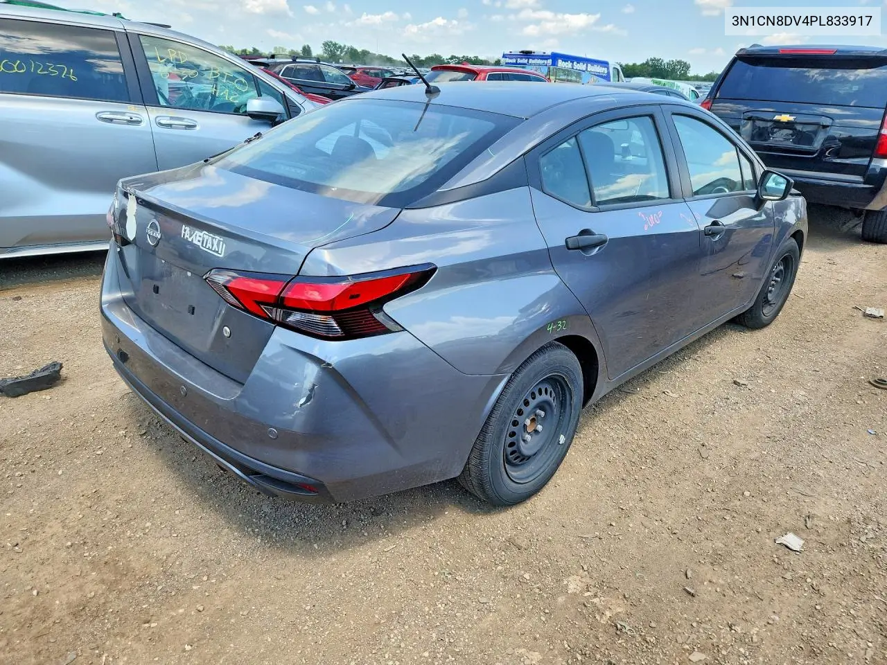 2023 Nissan Versa S VIN: 3N1CN8DV4PL833917 Lot: 59908076