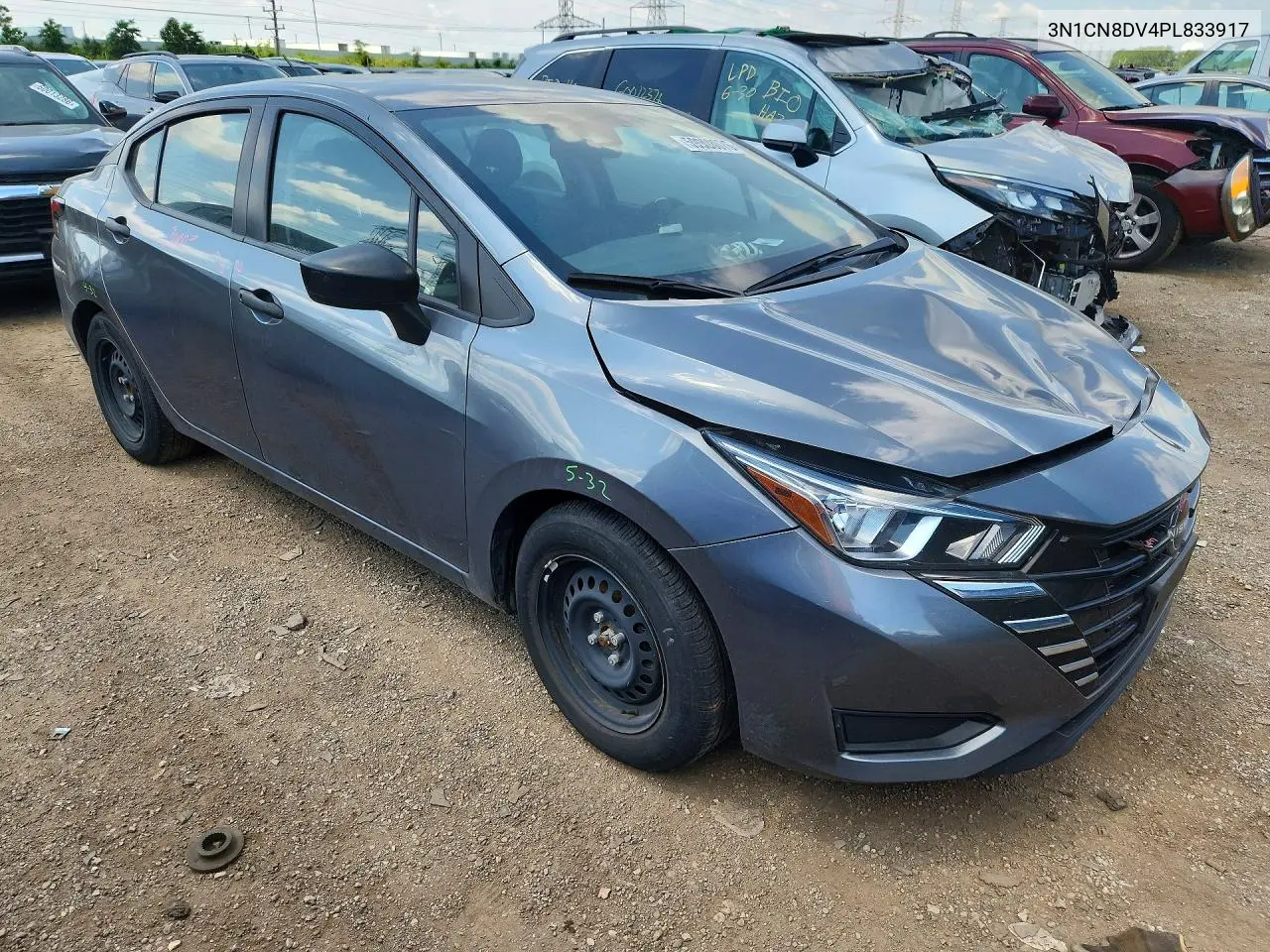 2023 Nissan Versa S VIN: 3N1CN8DV4PL833917 Lot: 59908076