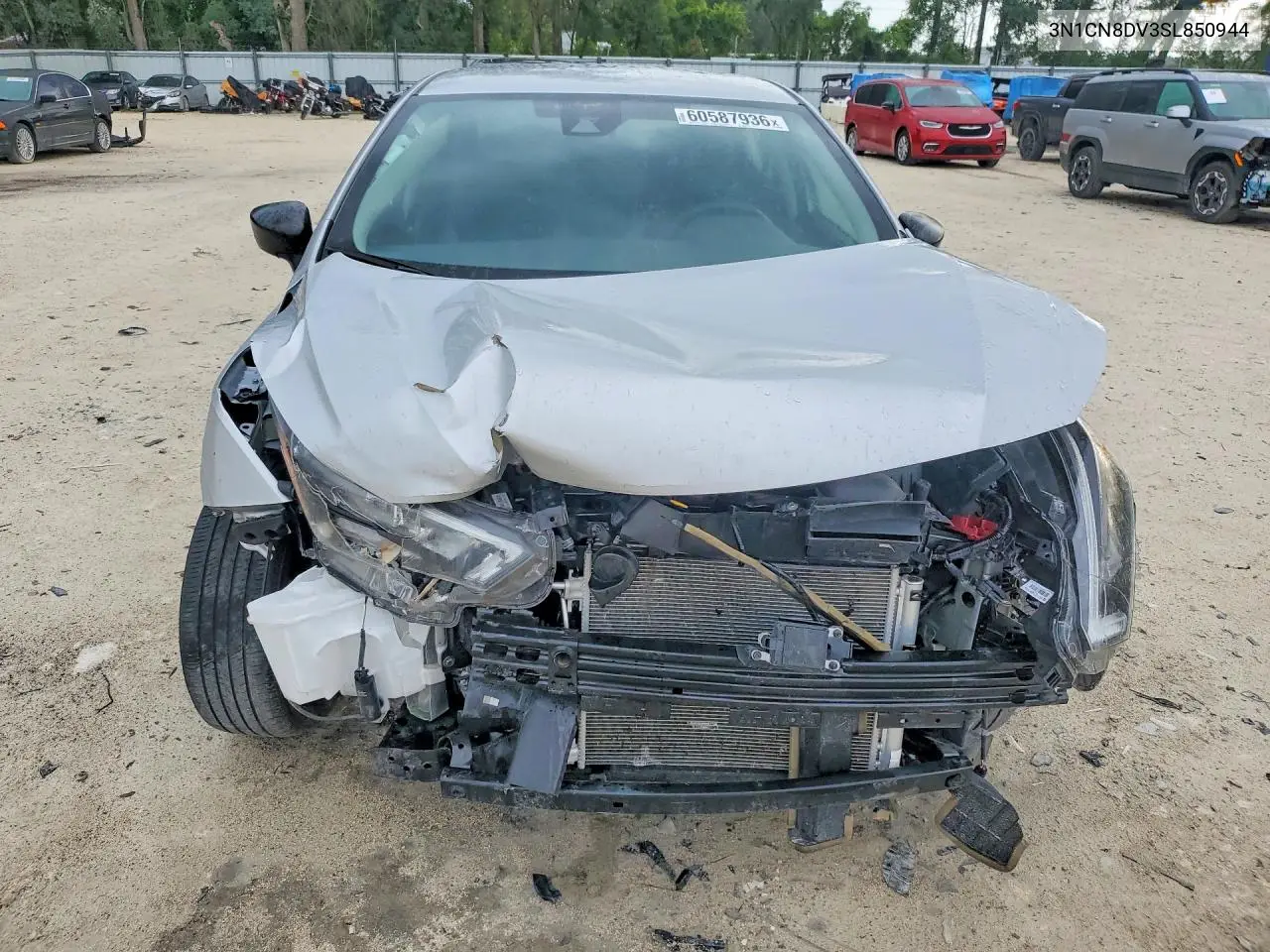2025 Nissan Versa S VIN: 3N1CN8DV3SL850944 Lot: 60587936