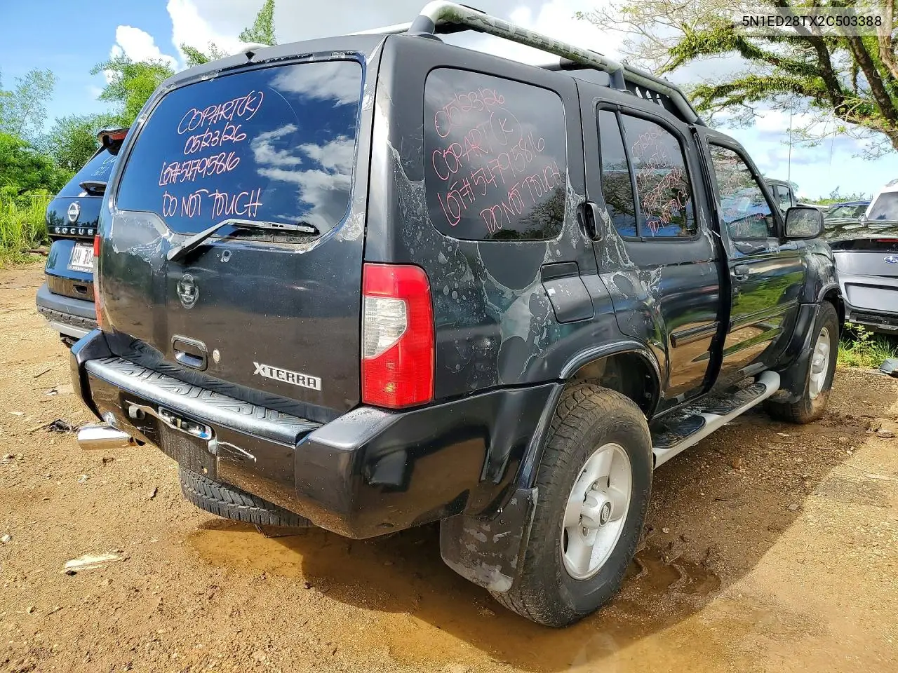 2002 Nissan Xterra Xe-V6 VIN: 5N1ED28TX2C503388 Lot: 54795816