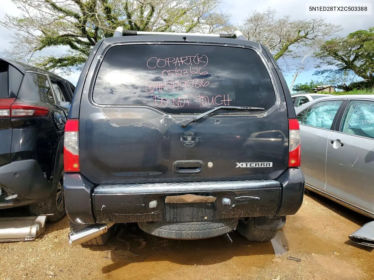 2002 Nissan Xterra Xe-V6 VIN: 5N1ED28TX2C503388 Lot: 54795816