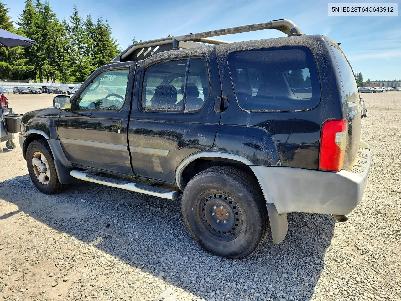 2004 Nissan Xterra Xe VIN: 5N1ED28T64C643912 Lot: 55289816