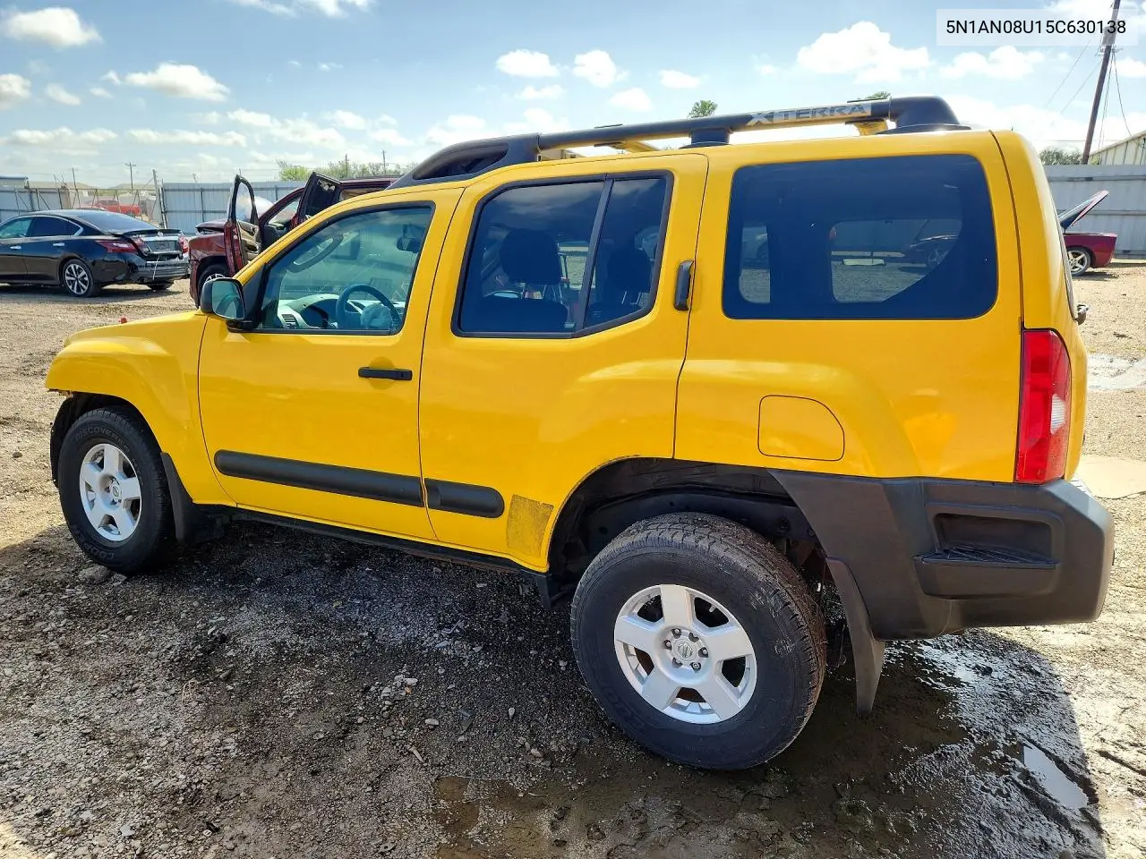 2005 Nissan Xterra S VIN: 5N1AN08U15C630138 Lot: 55407016