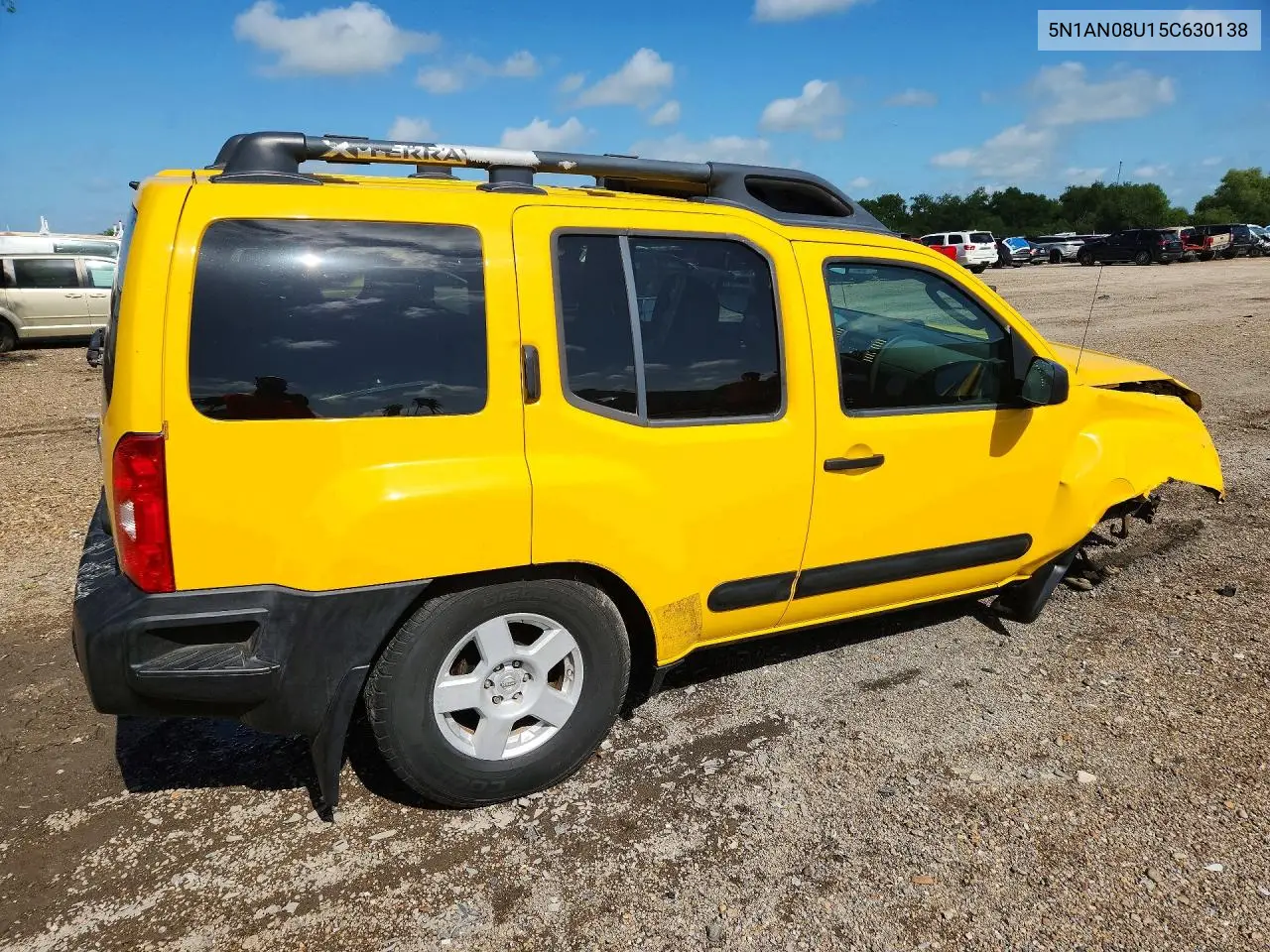 2005 Nissan Xterra S VIN: 5N1AN08U15C630138 Lot: 55407016