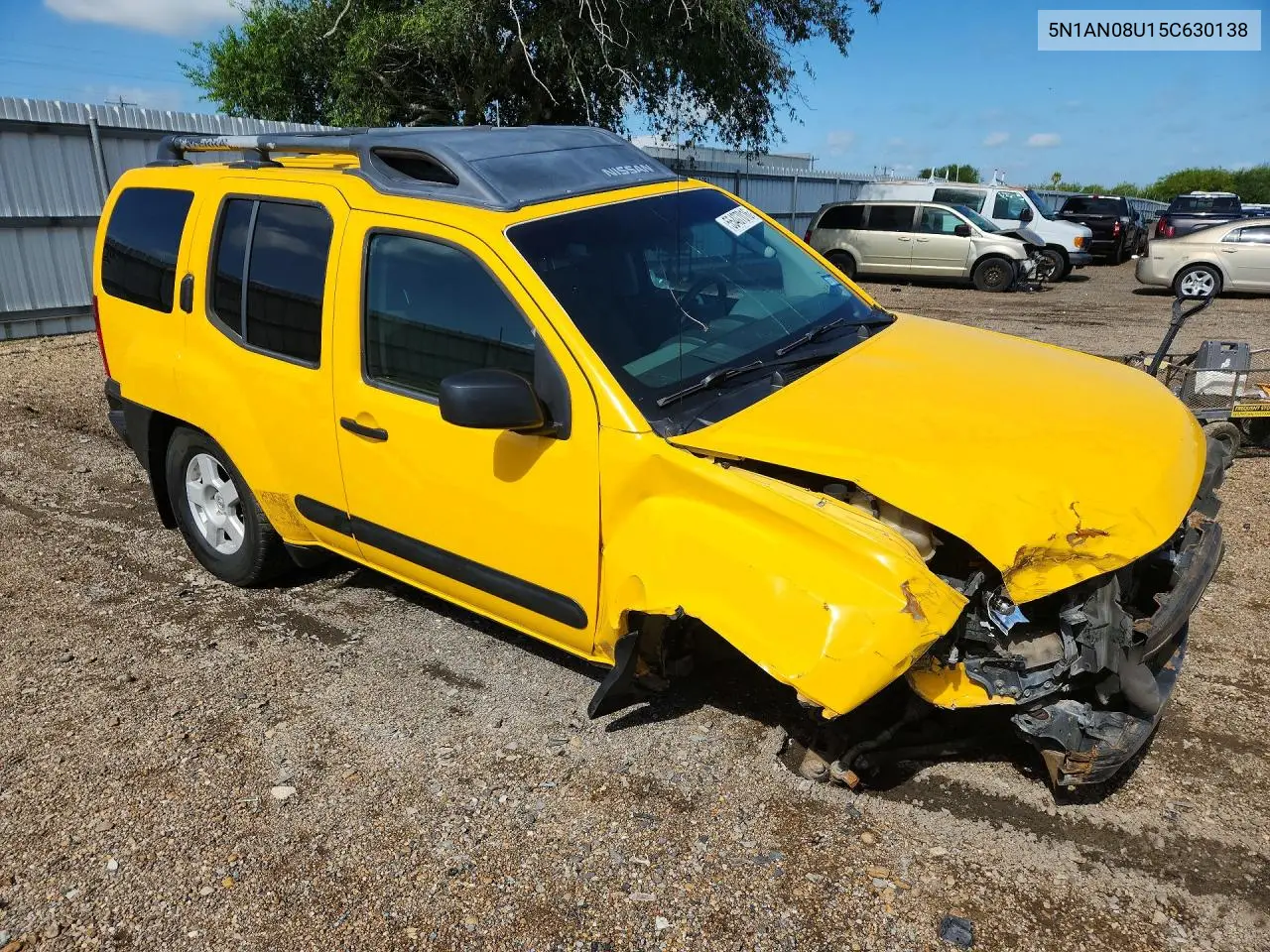 2005 Nissan Xterra S VIN: 5N1AN08U15C630138 Lot: 55407016