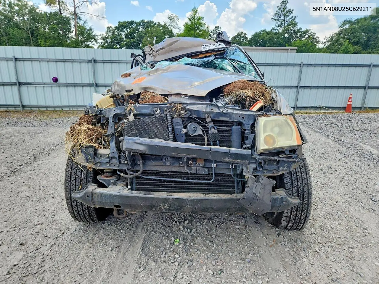 2005 Nissan Xterra S VIN: 5N1AN08U25C629211 Lot: 59973636