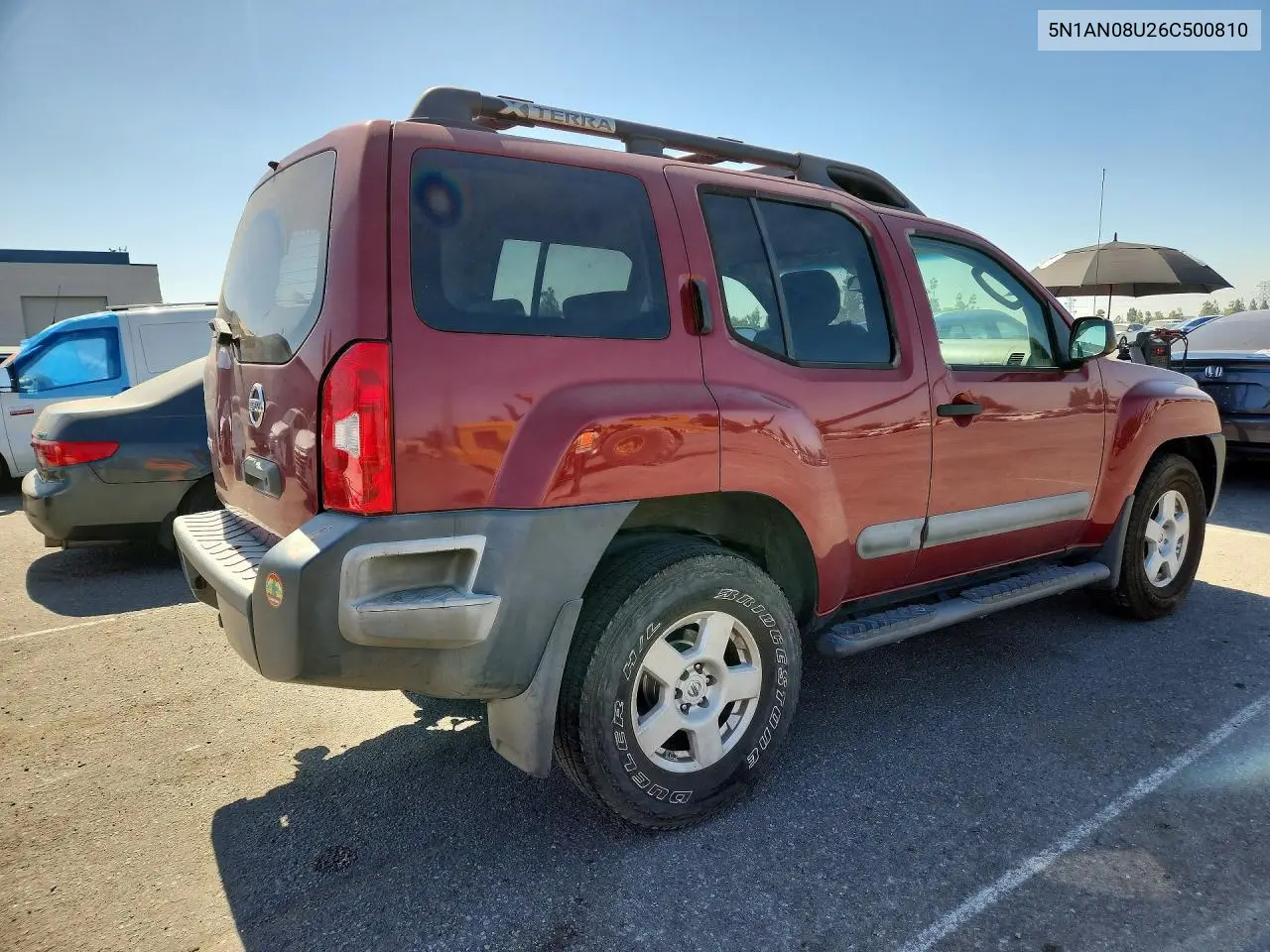 2006 Nissan Xterra X VIN: 5N1AN08U26C500810 Lot: 60723516