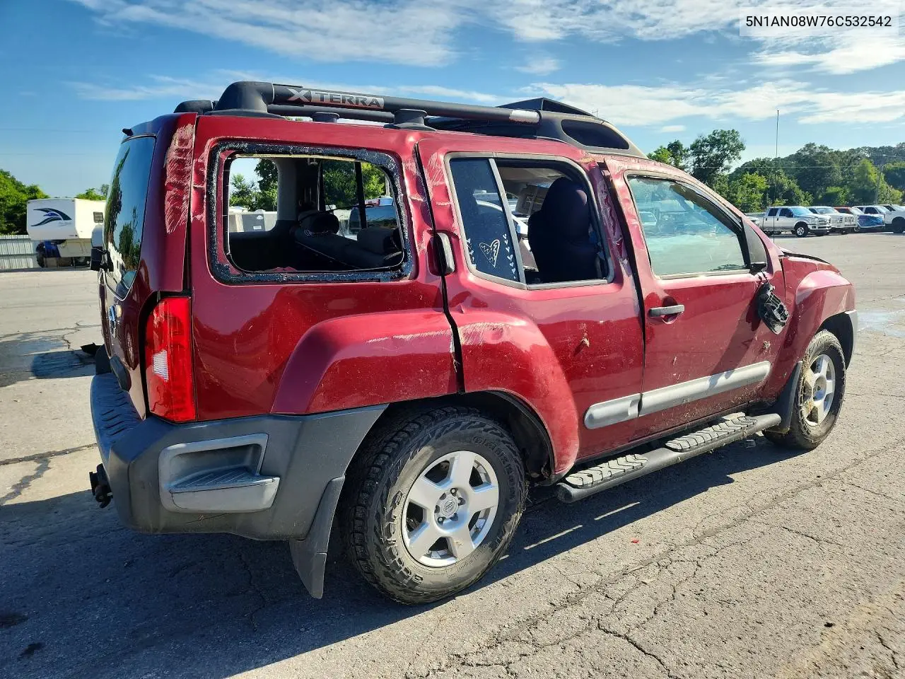 2006 Nissan Xterra X VIN: 5N1AN08W76C532542 Lot: 60857826