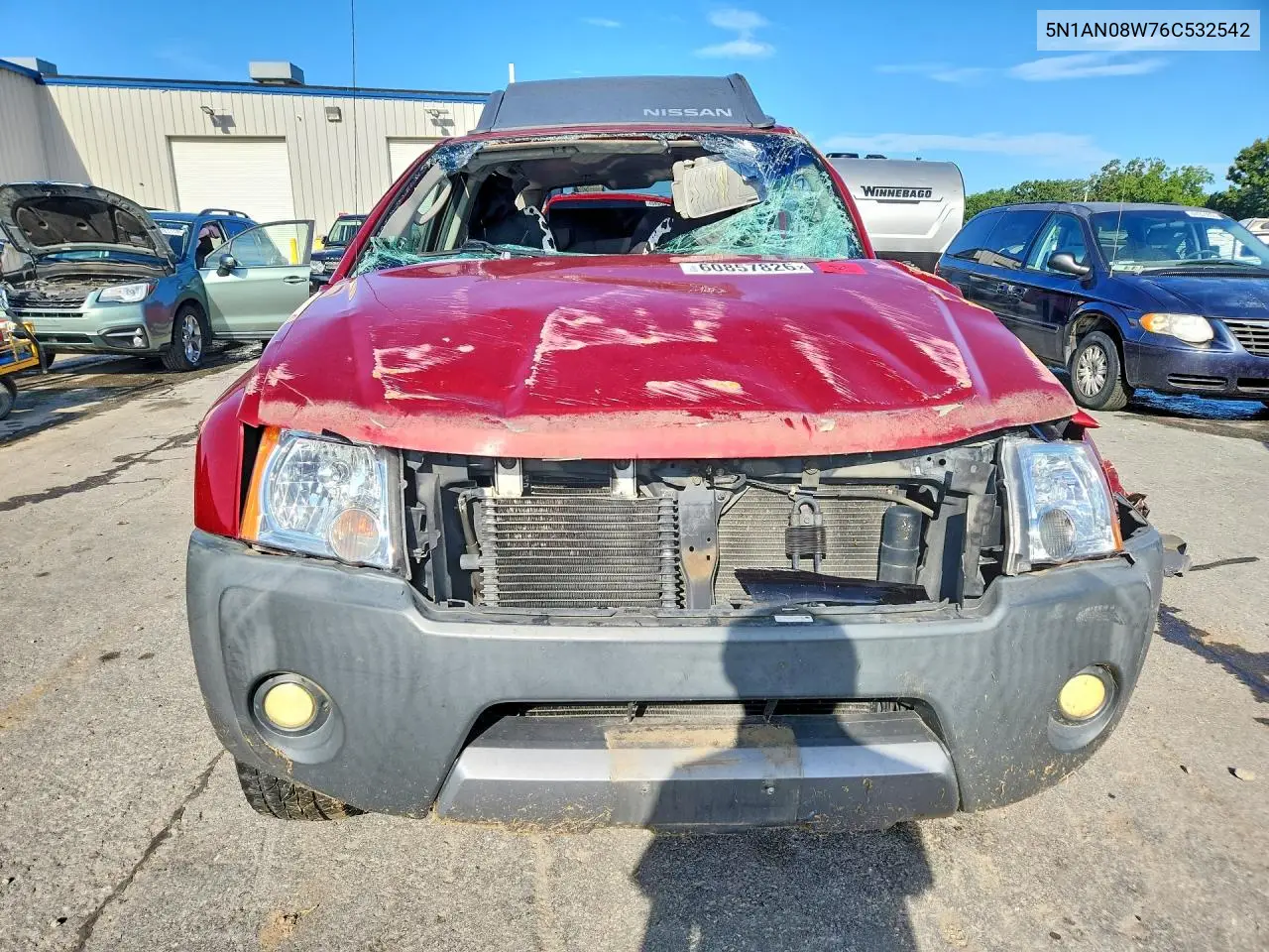 2006 Nissan Xterra X VIN: 5N1AN08W76C532542 Lot: 60857826