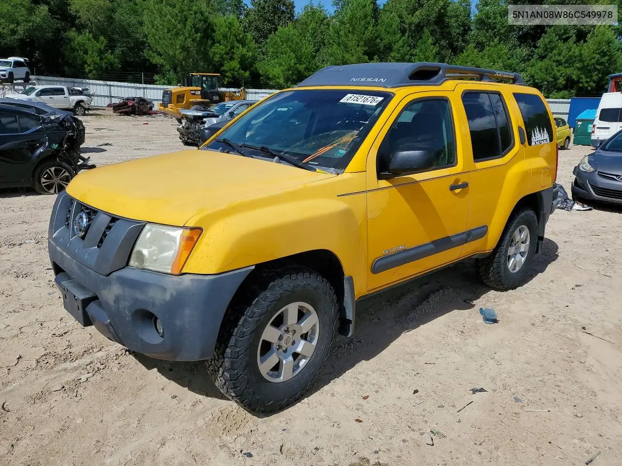 2006 Nissan Xterra X VIN: 5N1AN08W86C549978 Lot: 61521676