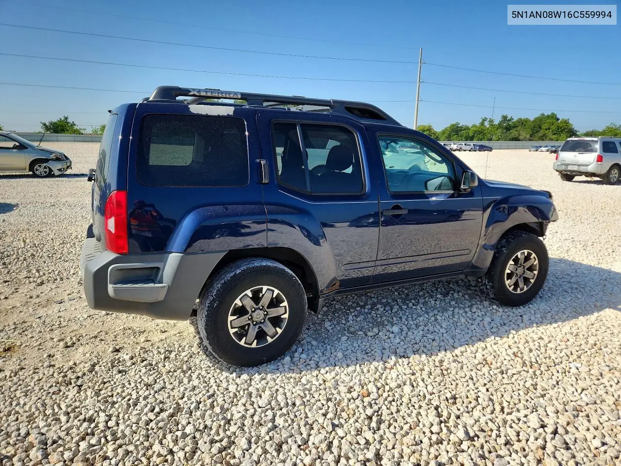 2006 Nissan Xterra X VIN: 5N1AN08W16C559994 Lot: 62081496