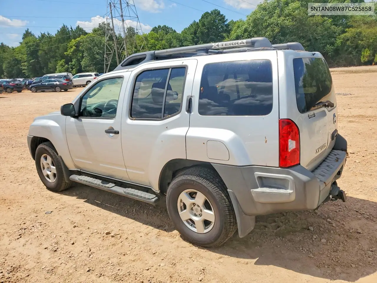 2007 Nissan Xterra X VIN: 5N1AN08W87C525858 Lot: 58634126