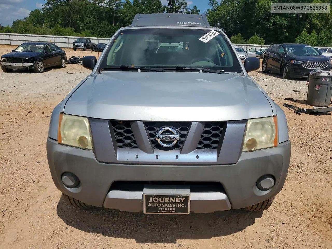 2007 Nissan Xterra X VIN: 5N1AN08W87C525858 Lot: 58634126