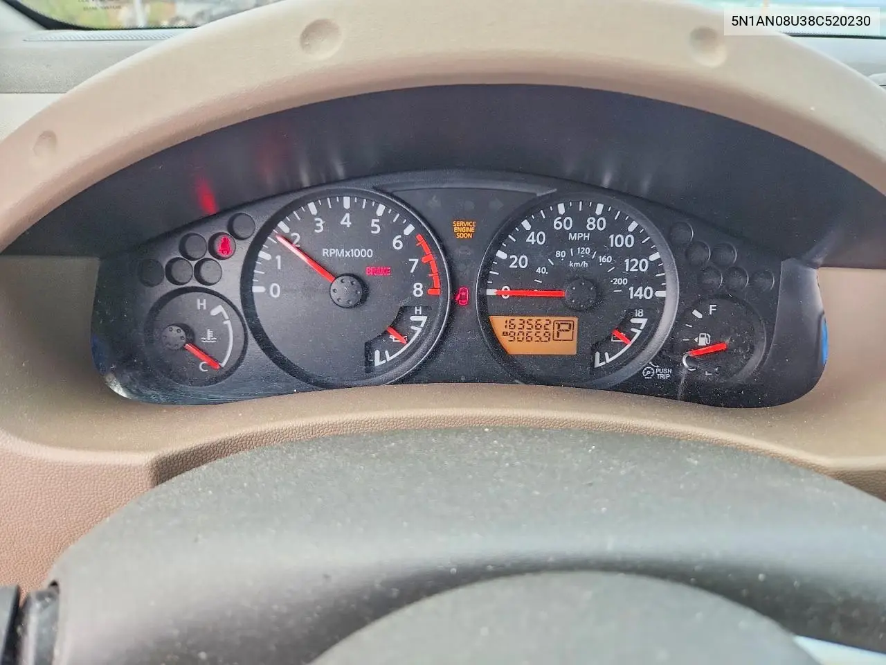 2008 Nissan Xterra X VIN: 5N1AN08U38C520230 Lot: 58770416