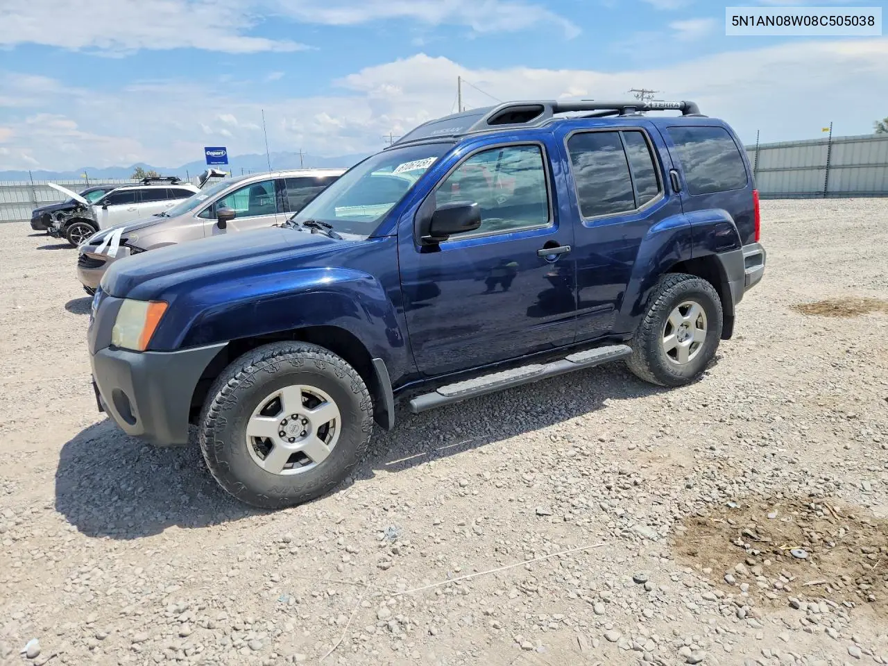 2008 Nissan Xterra X VIN: 5N1AN08W08C505038 Lot: 61067456