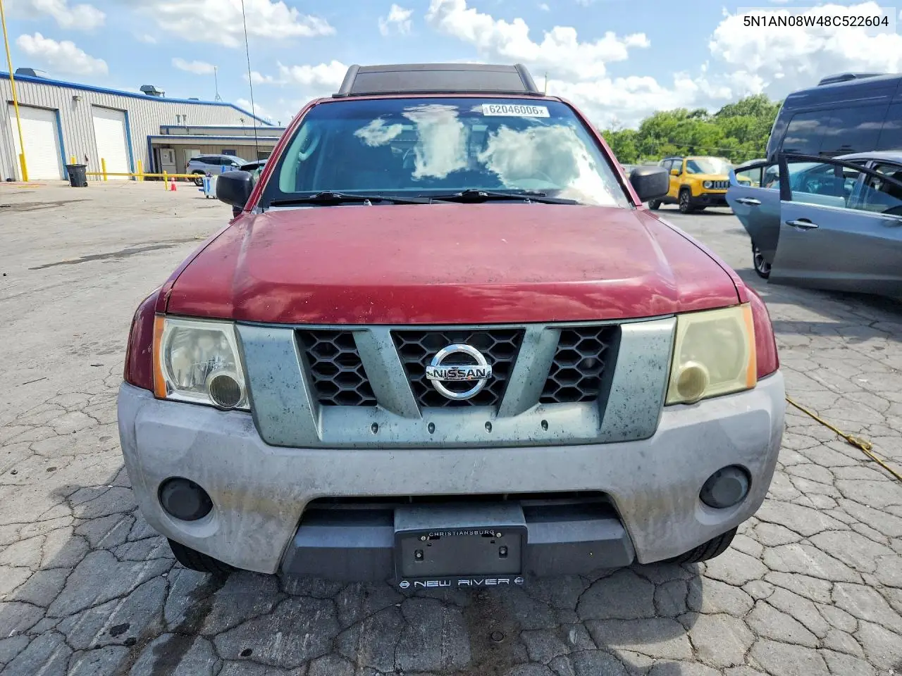 2008 Nissan Xterra X VIN: 5N1AN08W48C522604 Lot: 62046006