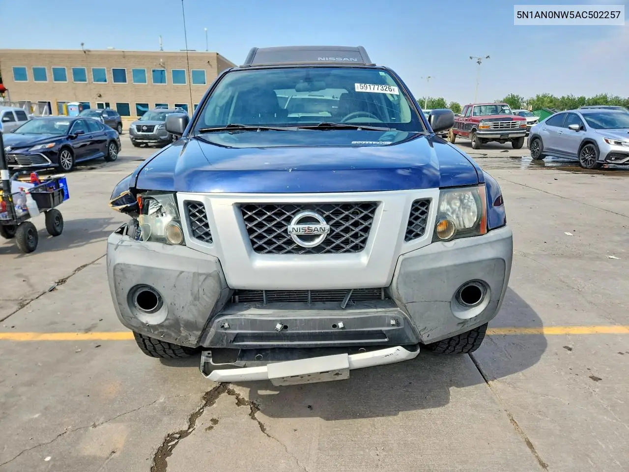 2010 Nissan Xterra X VIN: 5N1AN0NW5AC502257 Lot: 59177326