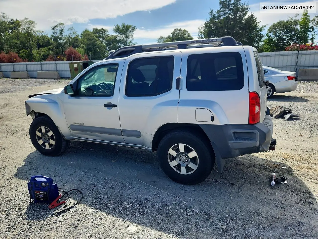 2010 Nissan Xterra X VIN: 5N1AN0NW7AC518492 Lot: 61776496