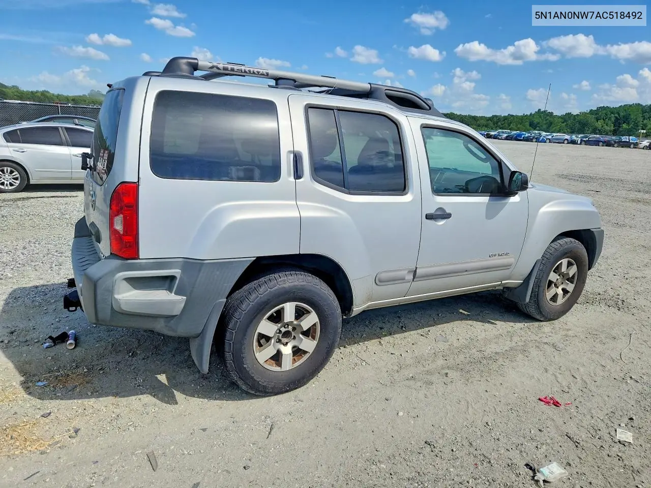 2010 Nissan Xterra X VIN: 5N1AN0NW7AC518492 Lot: 61776496