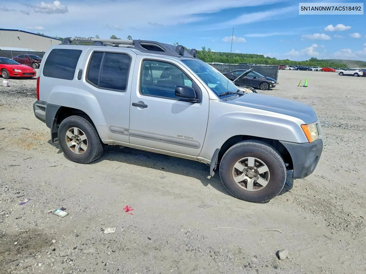 2010 Nissan Xterra X VIN: 5N1AN0NW7AC518492 Lot: 61776496