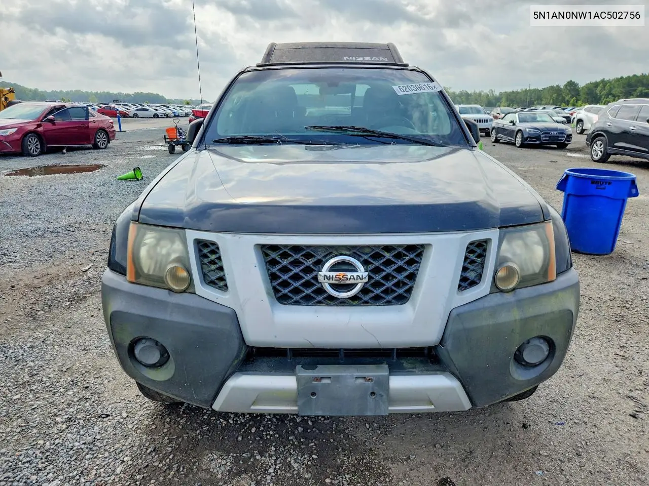 2010 Nissan Xterra X VIN: 5N1AN0NW1AC502756 Lot: 62030616