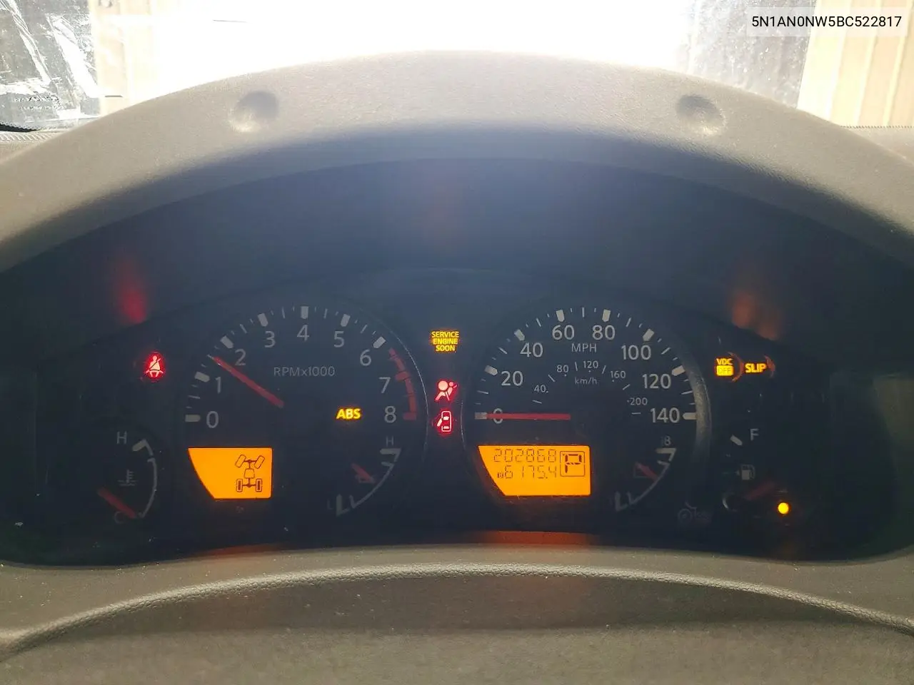 2011 Nissan Xterra X VIN: 5N1AN0NW5BC522817 Lot: 59099866