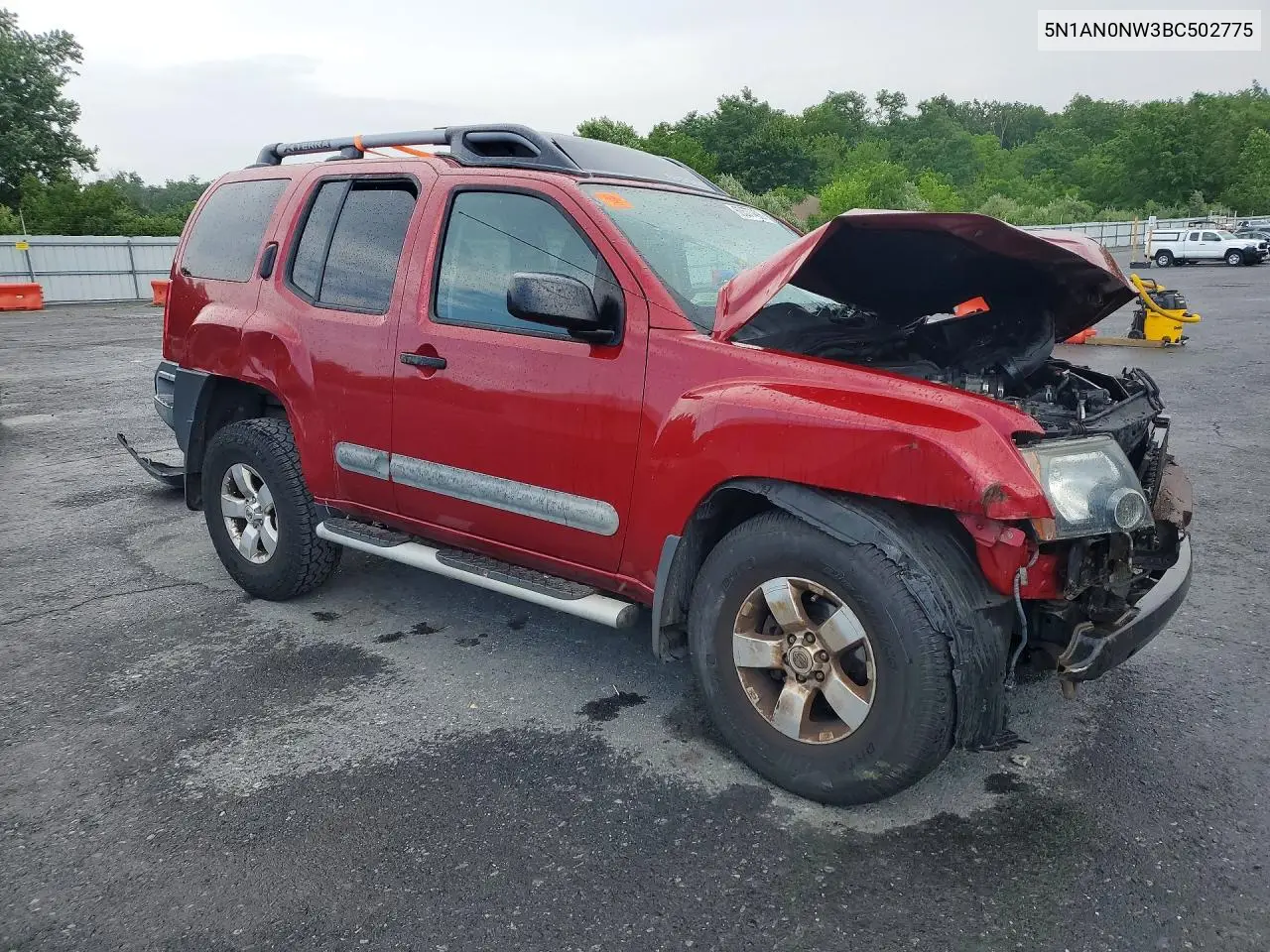 2011 Nissan Xterra X VIN: 5N1AN0NW3BC502775 Lot: 60577806