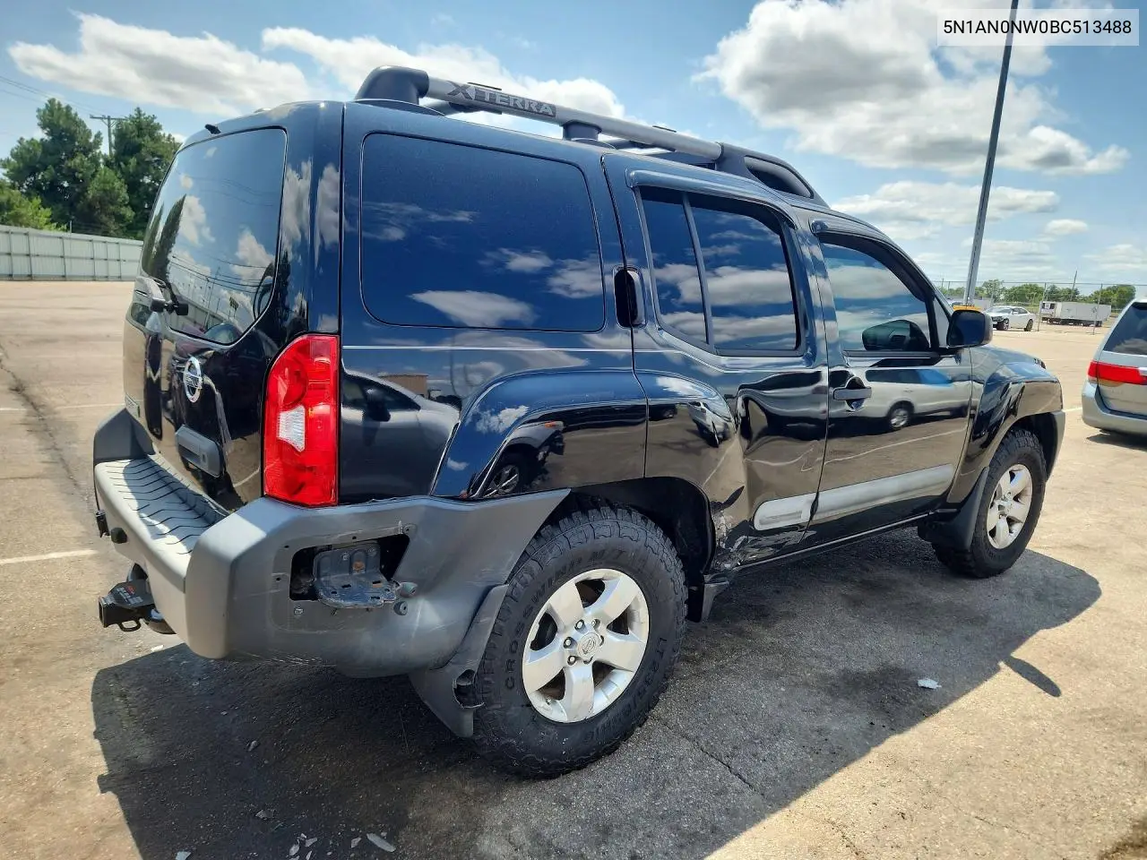 2011 Nissan Xterra X VIN: 5N1AN0NW0BC513488 Lot: 62140606