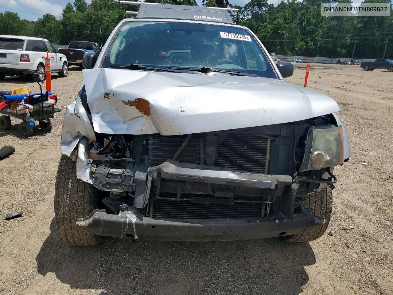 2014 Nissan Xterra S VIN: 5N1AN0NU1EN809837 Lot: 57710526