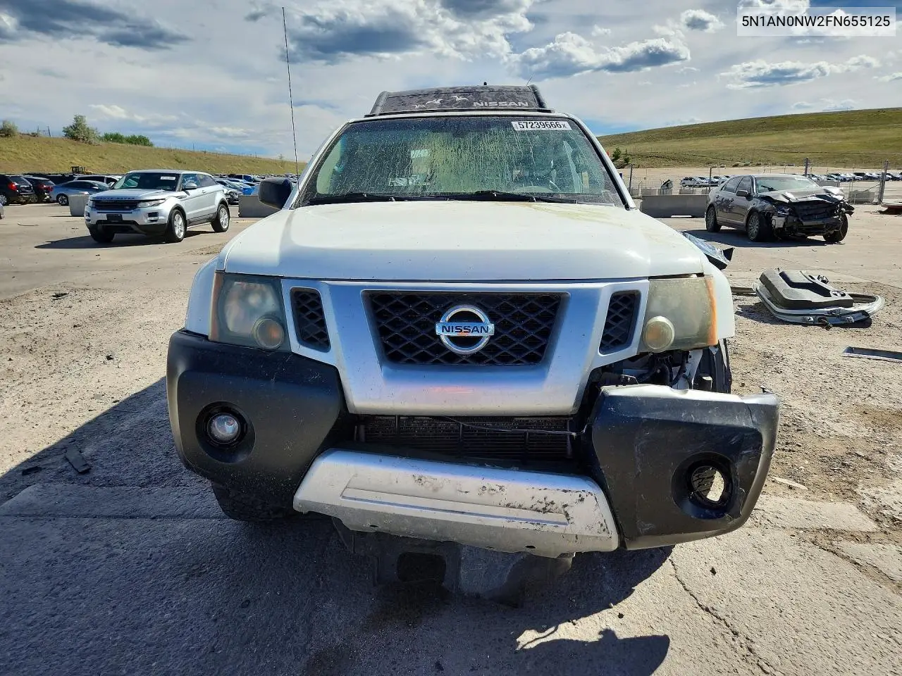 2015 Nissan Xterra X VIN: 5N1AN0NW2FN655125 Lot: 57239666