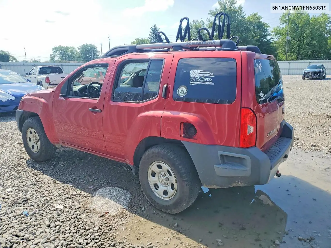 2015 Nissan Xterra X VIN: 5N1AN0NW1FN650319 Lot: 60784826