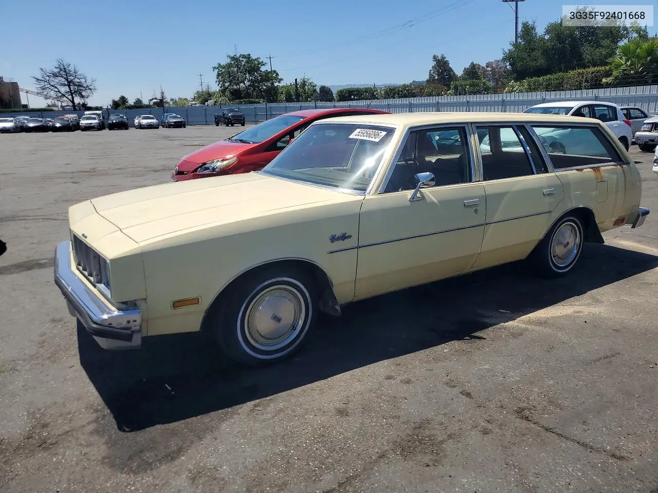 1979 Oldsmobile Cutlass Cruiser VIN: 3G35F92401668 Lot: 55956096