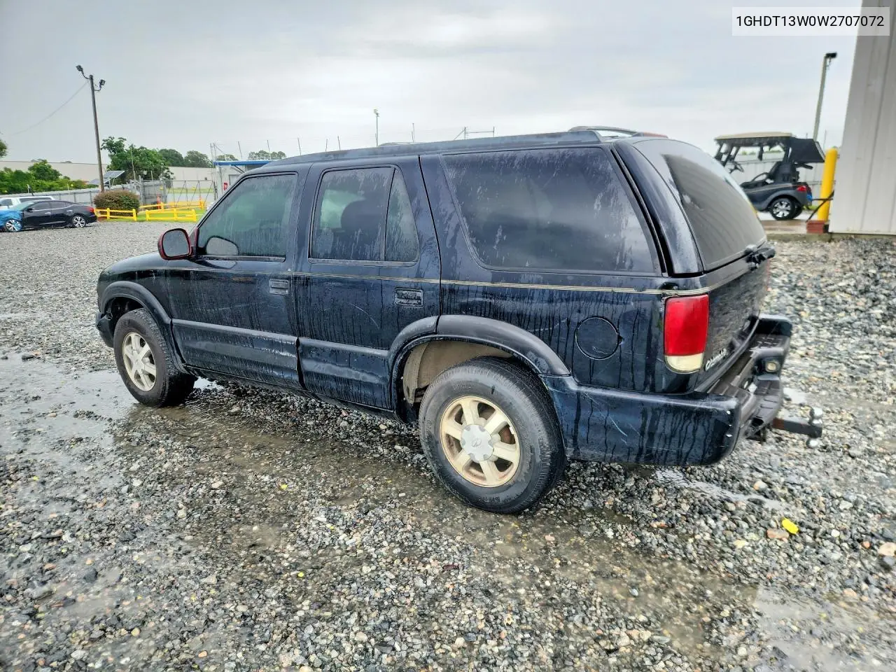 1998 Oldsmobile Bravada VIN: 1GHDT13W0W2707072 Lot: 58018386