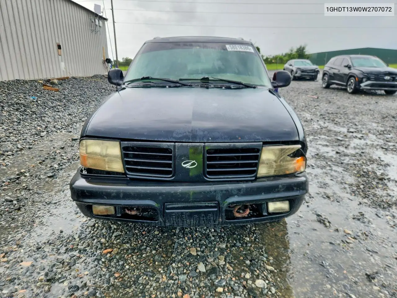 1998 Oldsmobile Bravada VIN: 1GHDT13W0W2707072 Lot: 58018386