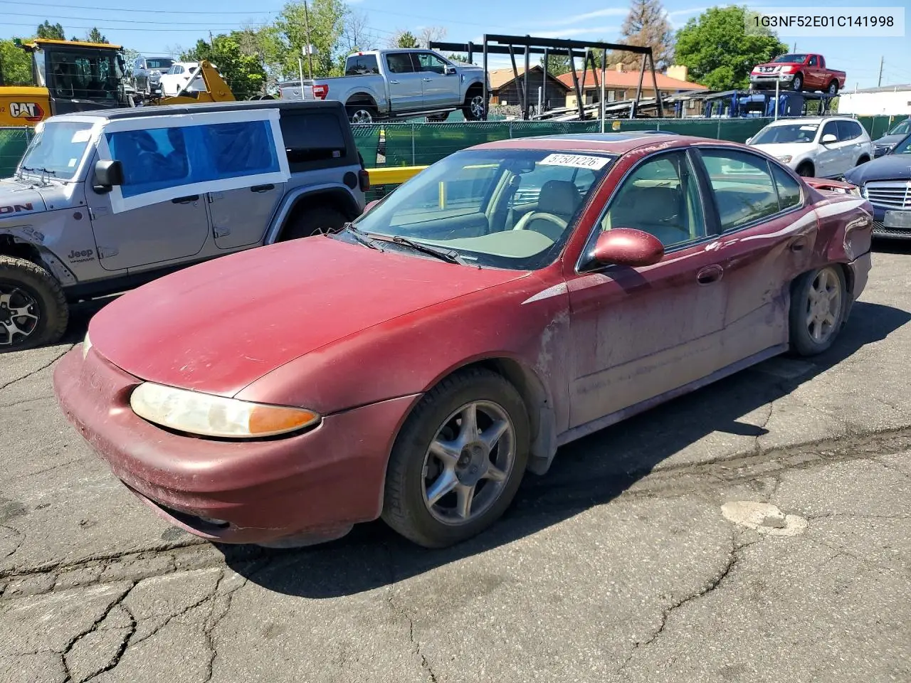 2001 Oldsmobile Alero Gls VIN: 1G3NF52E01C141998 Lot: 57501226