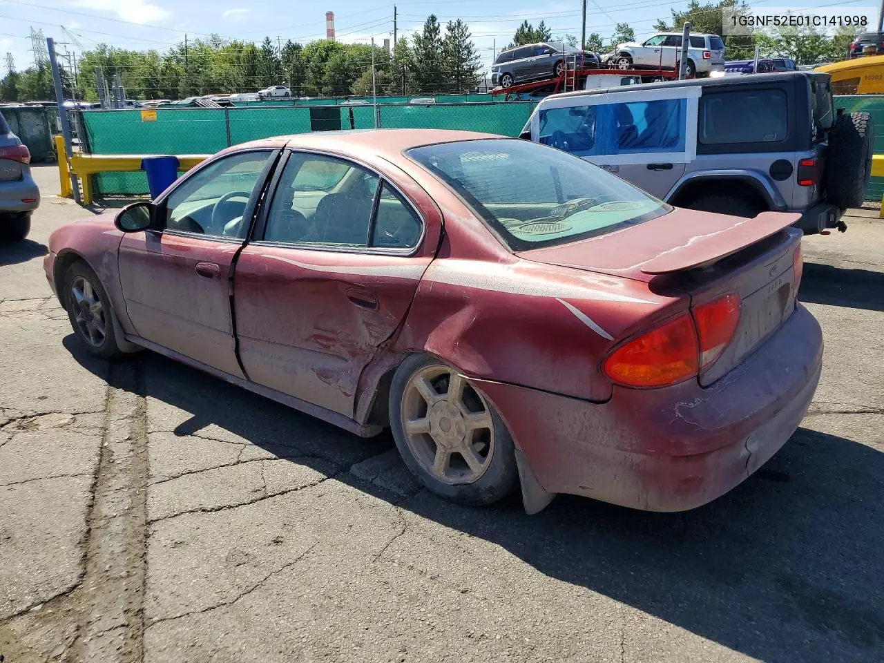2001 Oldsmobile Alero Gls VIN: 1G3NF52E01C141998 Lot: 57501226