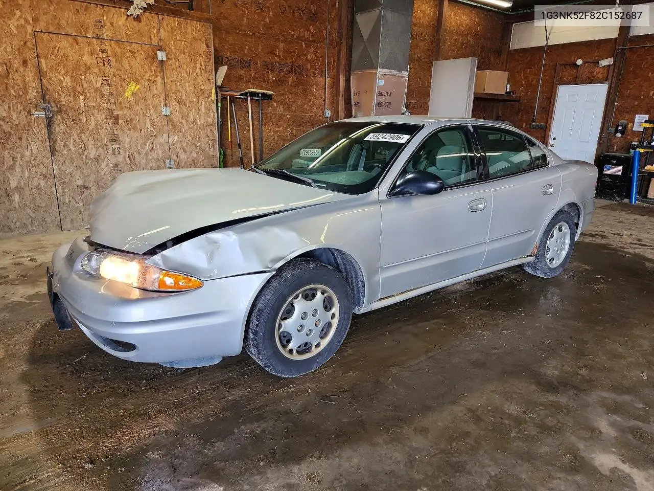 2002 Oldsmobile Alero Gx VIN: 1G3NK52F82C152687 Lot: 59242906