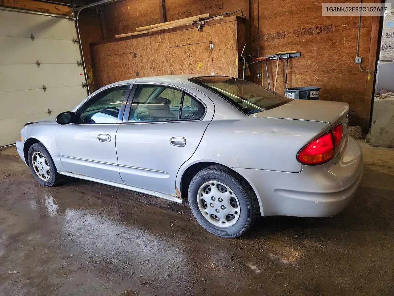 2002 Oldsmobile Alero Gx VIN: 1G3NK52F82C152687 Lot: 59242906