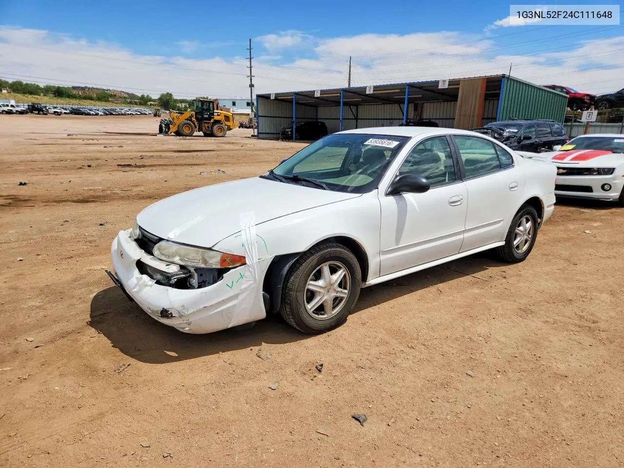 2004 Oldsmobile Alero Gl VIN: 1G3NL52F24C111648 Lot: 53935616