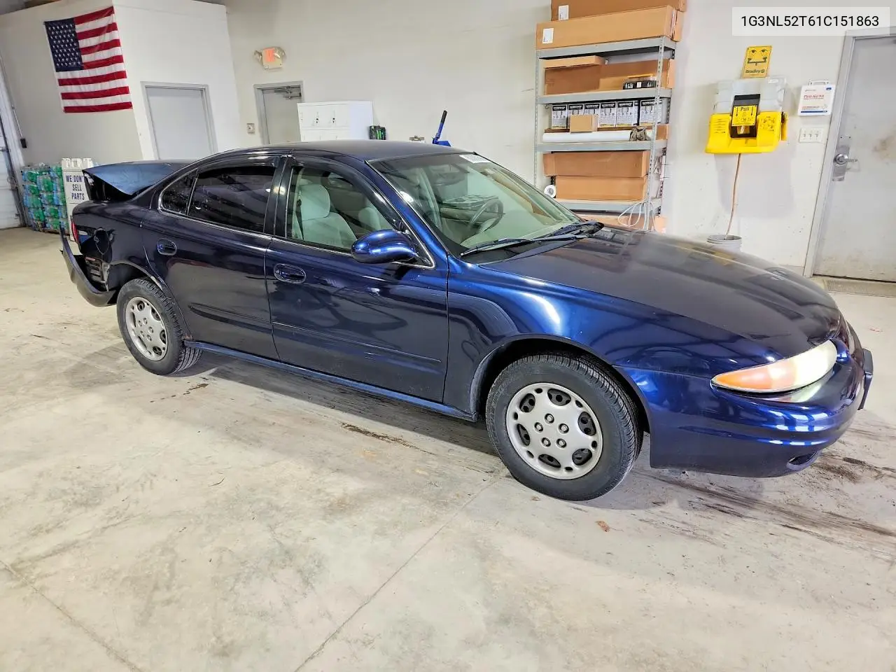 2001 Oldsmobile Alero Gl VIN: 1G3NL52T61C151863 Lot: 60880696