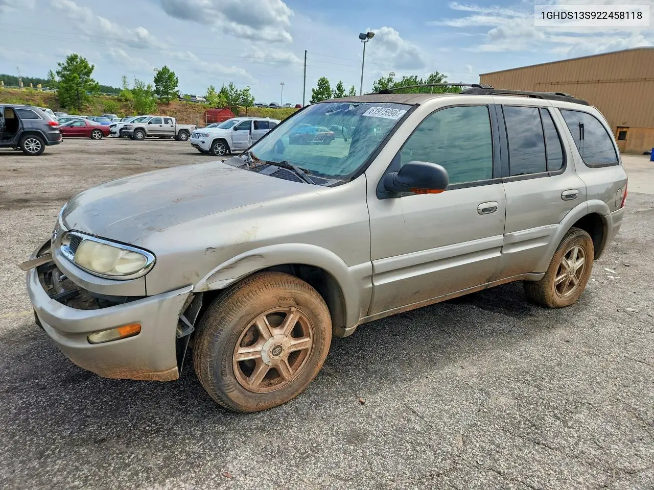 2002 Oldsmobile Bravada VIN: 1GHDS13S922458118 Lot: 61975996