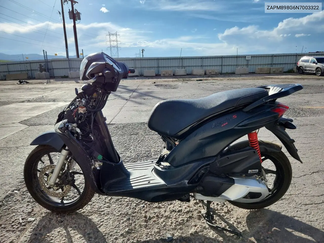2022 Piaggio Liberty 150 VIN: ZAPM898G6N7003322 Lot: 55924456