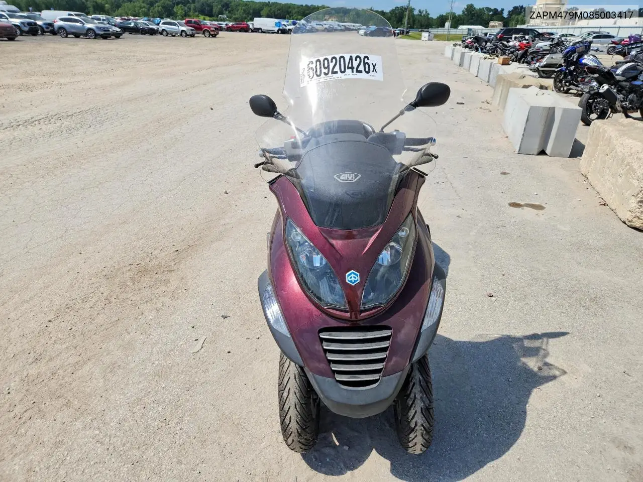 2008 Piaggio Mp3 250 VIN: ZAPM479M085003417 Lot: 60920426