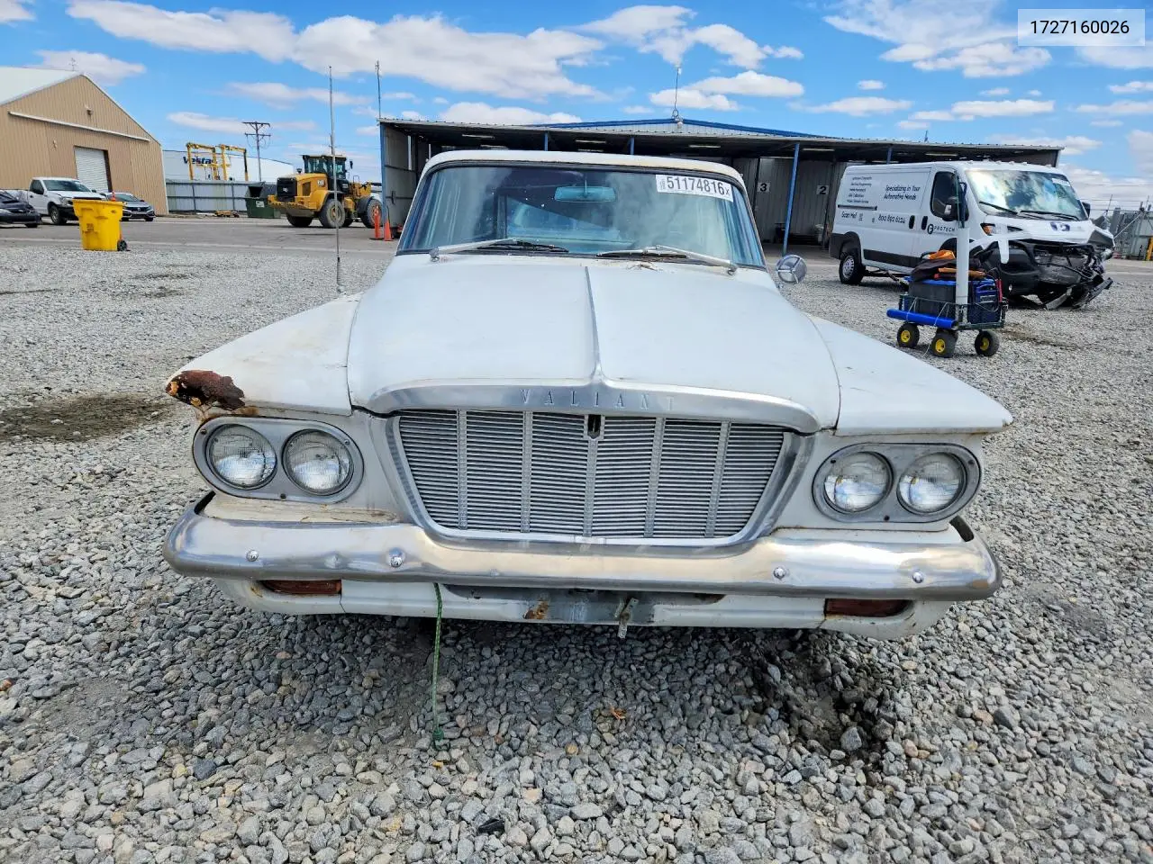 1962 Plymouth Valiant VIN: 1727160026 Lot: 51174816