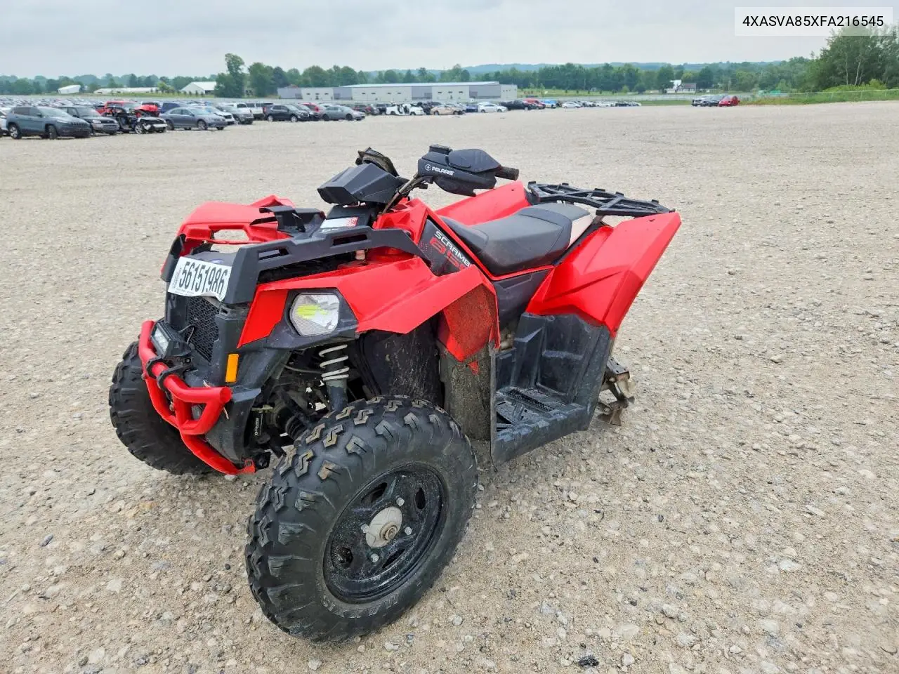 2015 Polaris Scrambler 850 Atv VIN: 4XASVA85XFA216545 Lot: 56151986