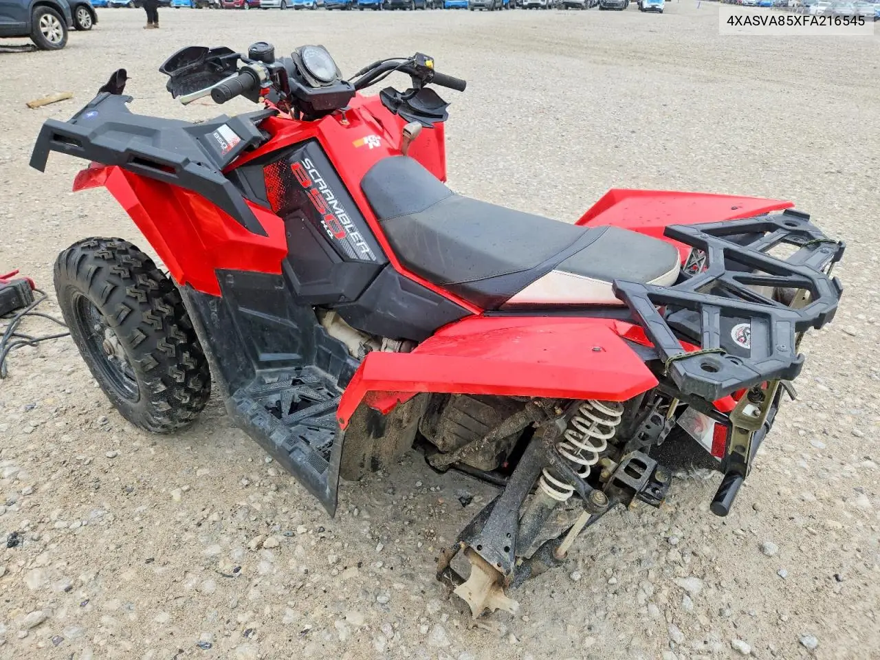 2015 Polaris Scrambler 850 Atv VIN: 4XASVA85XFA216545 Lot: 56151986