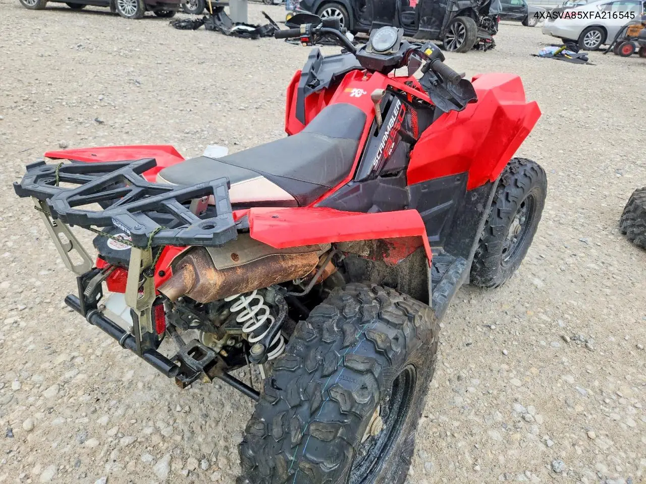 2015 Polaris Scrambler 850 Atv VIN: 4XASVA85XFA216545 Lot: 56151986