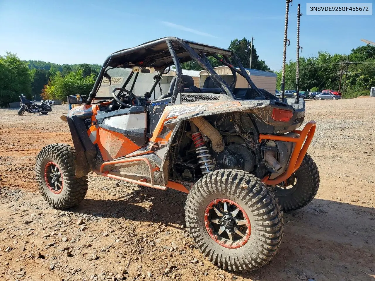 2016 Polaris Rzr Utility Vehicle VIN: 3NSVDE926GF456672 Lot: 58376486