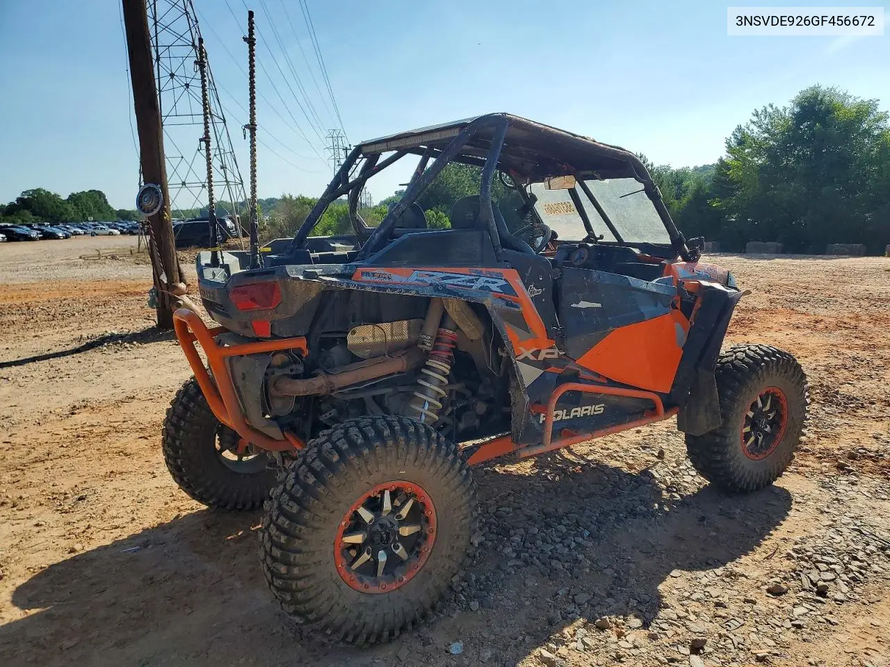 2016 Polaris Rzr Utility Vehicle VIN: 3NSVDE926GF456672 Lot: 58376486